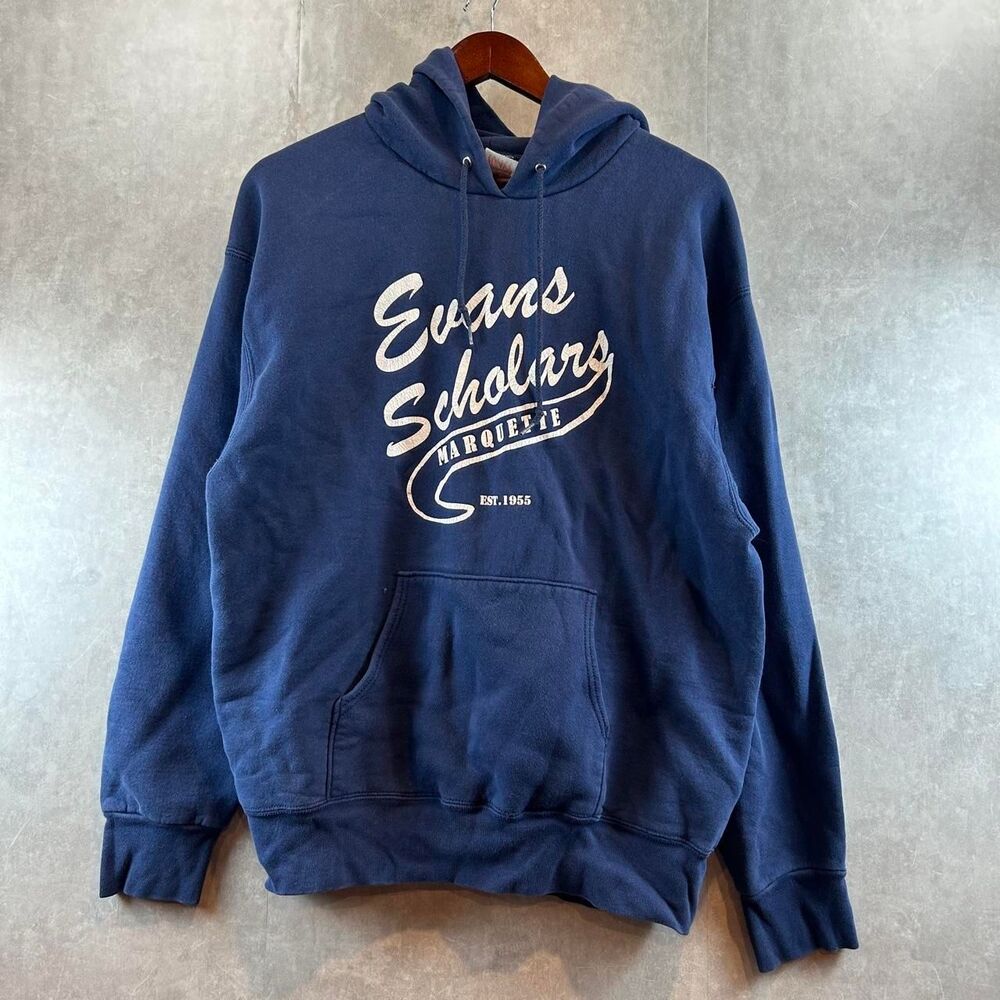 Fruit-of-the-loom Men's Navy and Blue Hoodie
